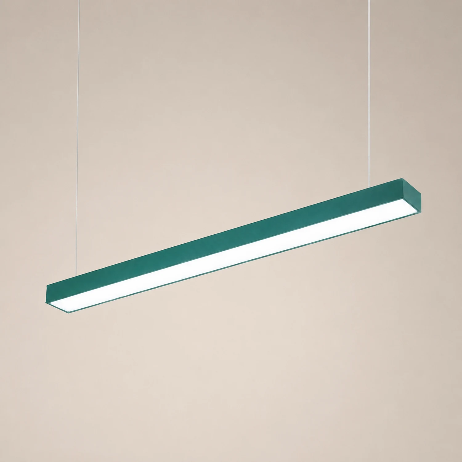 Edge Office Linear Minimalist Rectangular Pendant Light - Lumpaz