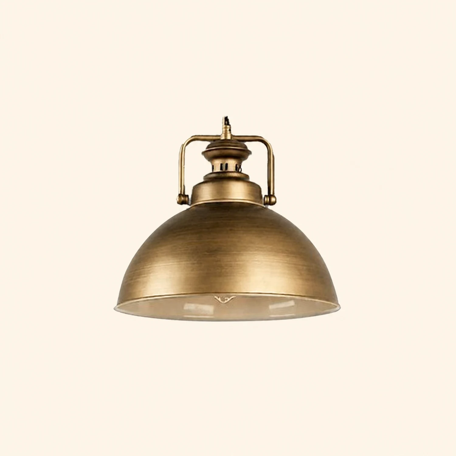 Alessio Vintage Metal Demo Industrial Rustic Pendant Light, Gold - Lumpaz