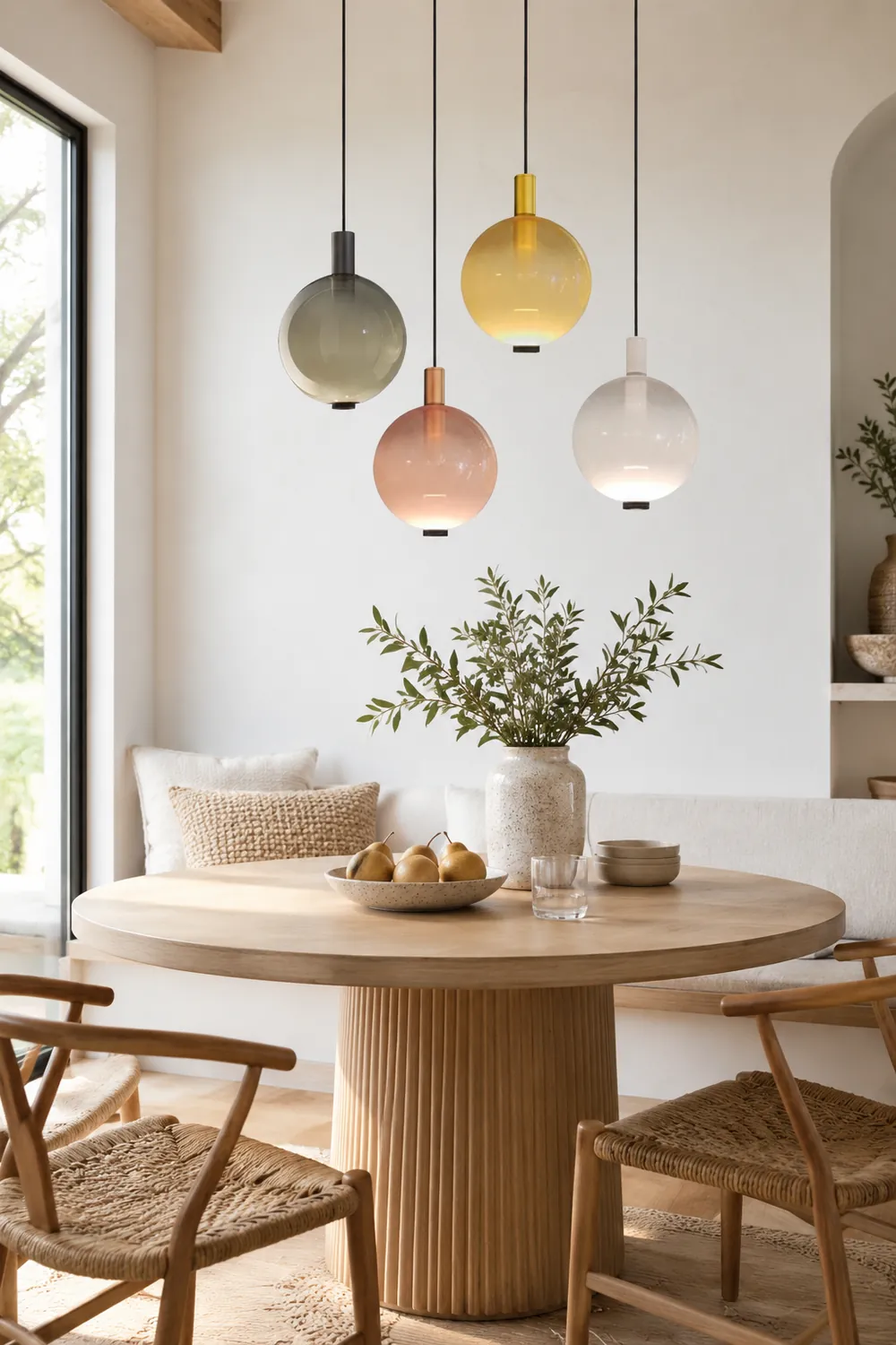 Valentina Elegant Led Pendant Light,  Multicolor, Metal/Glass, Living Room - Lumpaz