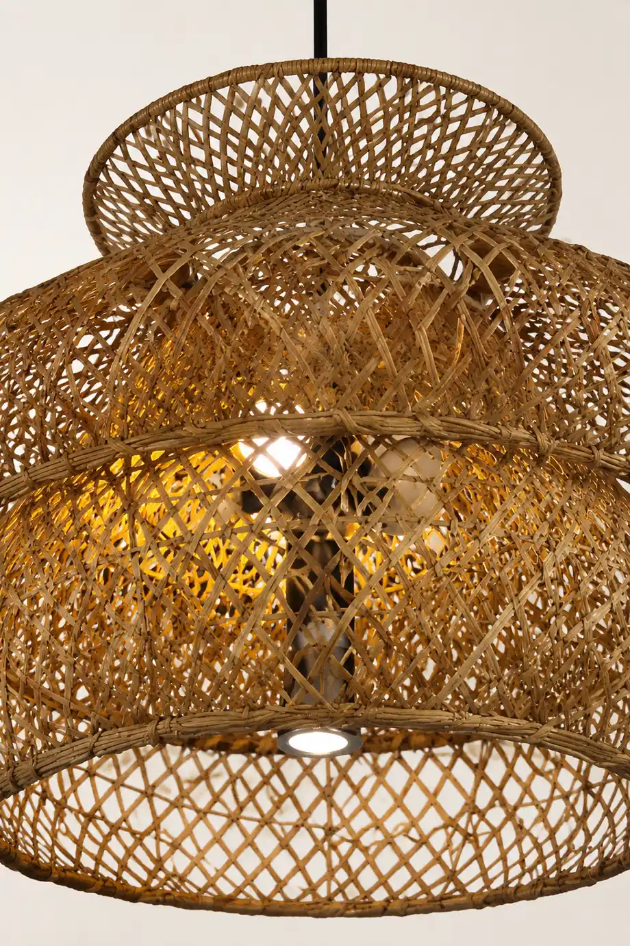 Ritta Unusual Natural Rattan Weave Pendant Light - Lumpaz