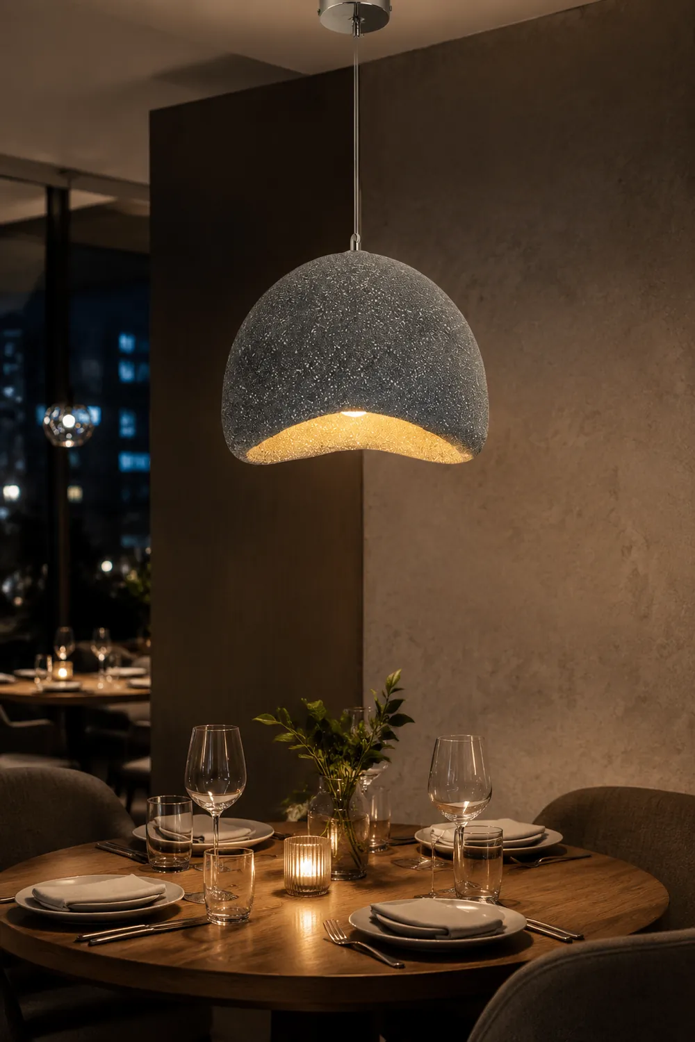Byers Wabi Sabi Bread Shape Resin Pendant Light,  2 Color - Lumpaz