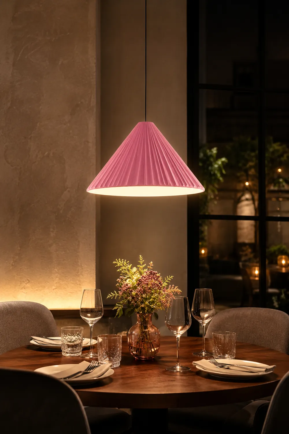 Cairns Modern Nordic Triangle Metal/Resin Pendant Light, White/Pink/Blue - Lumpaz
