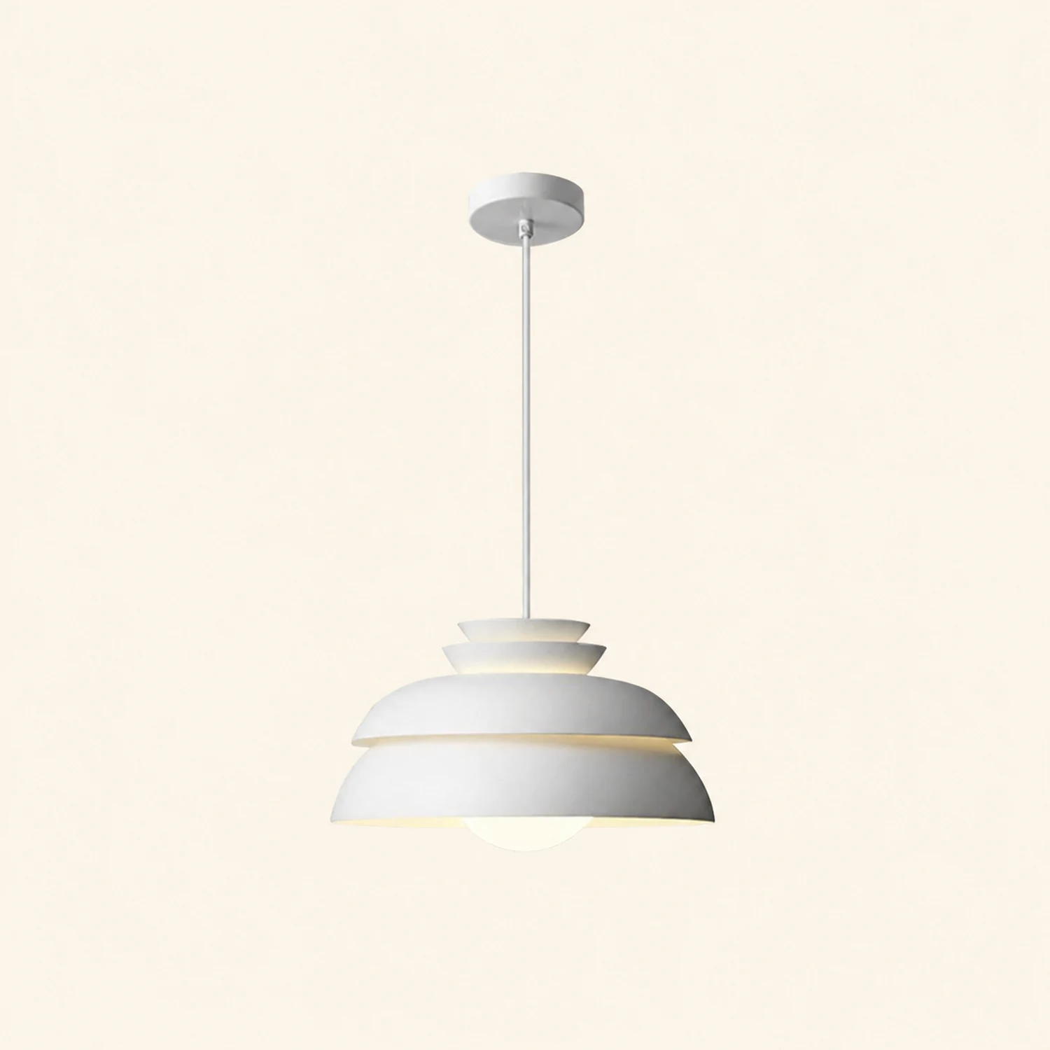Morandi Modern White Pendant Light, Metal - Lumpaz