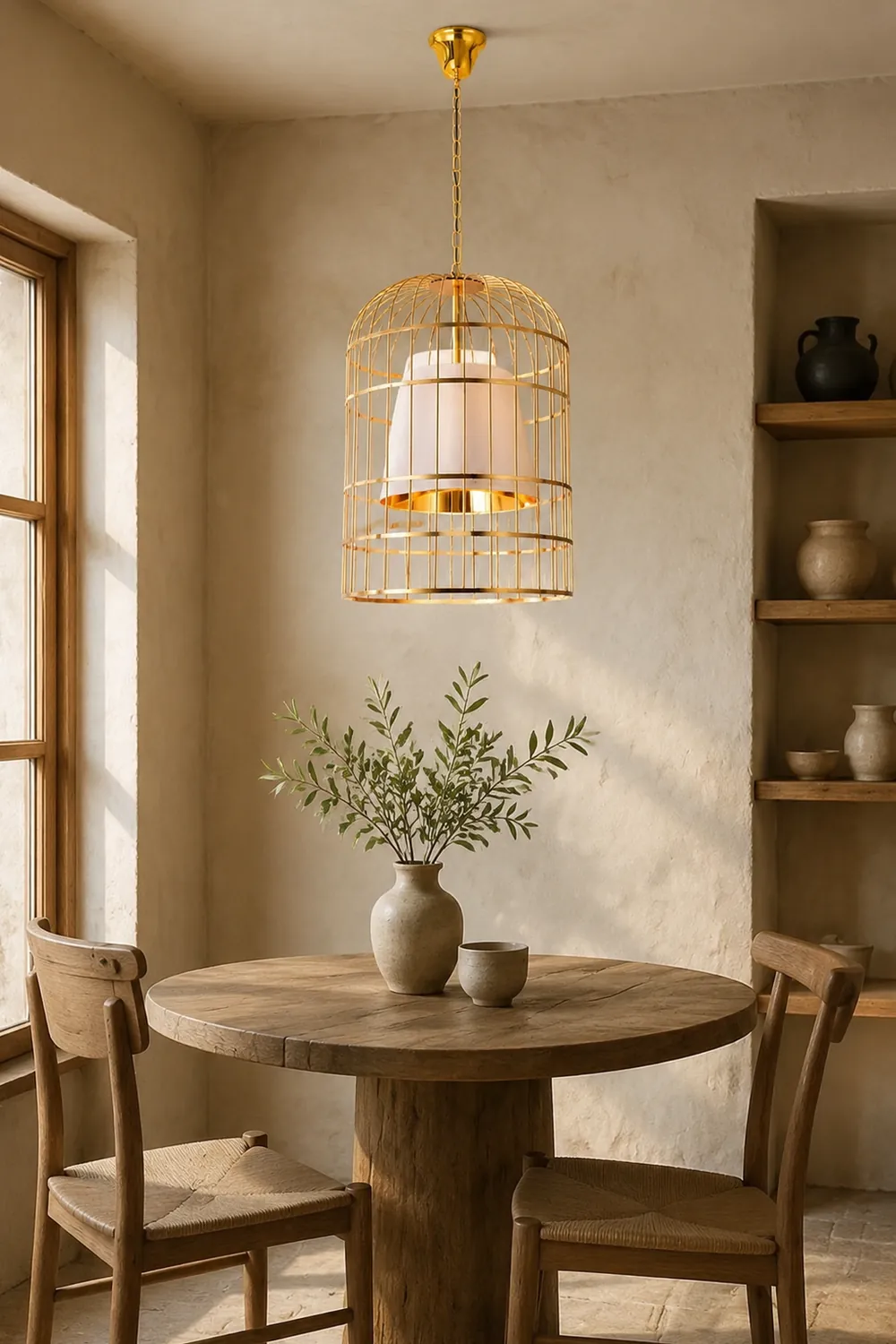 Alessio Vintage Bird Cage Metal Pendant Light - Lumpaz