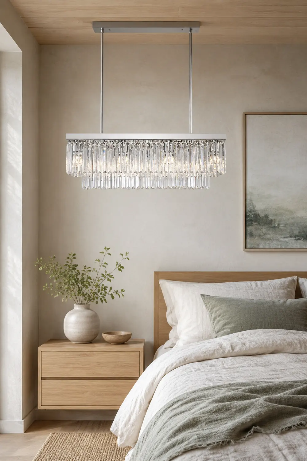 Marilyn Modern Art Deco LED Pendant Light, Crystal/Metal - Lumpaz