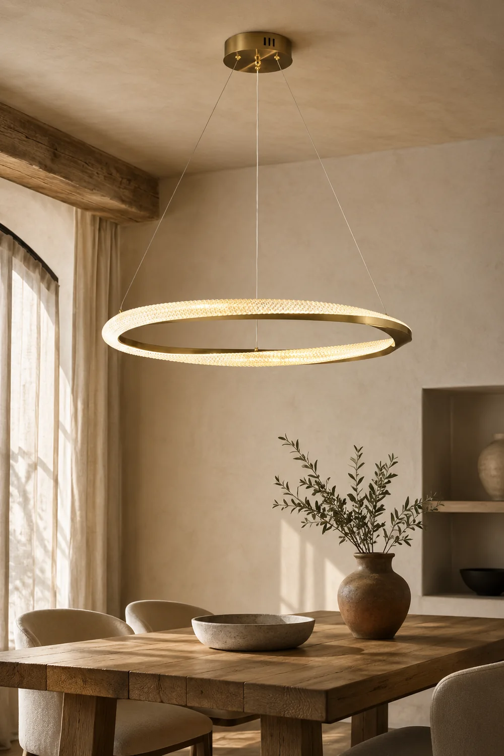 Kirsten Pendant Light, Aluminium & Arcylic, 1/2 Rings, 2 Color - Lumpaz