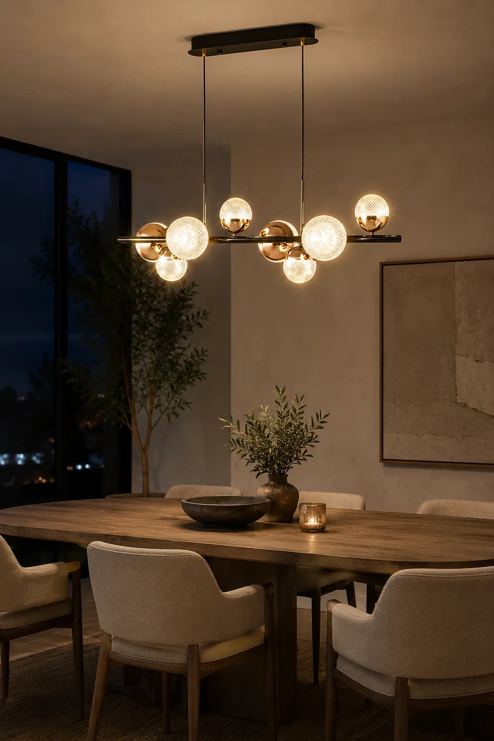 Valentina Glass Modern Bubbles Pendant Light - Lumpaz