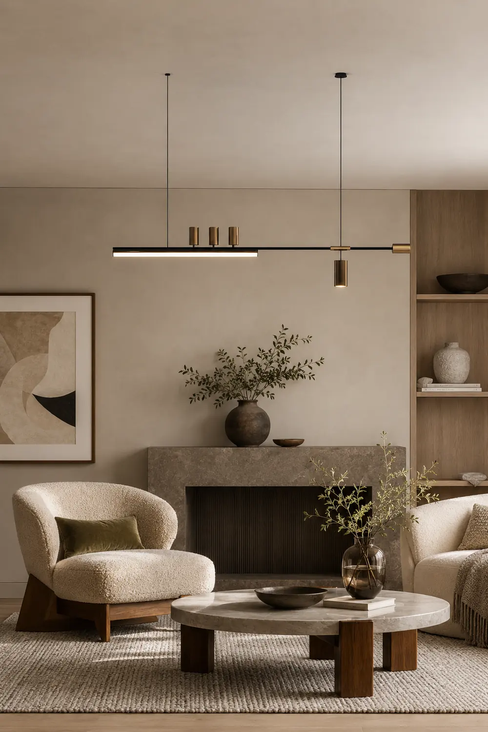 Edge Modern Minimalist Liner Metal/Acrylic Pendant Light, Gold/Black - Lumpaz