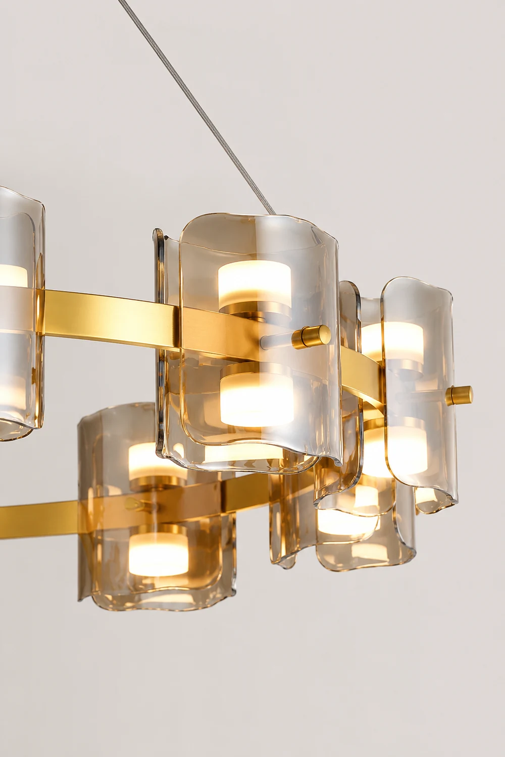 Evette Minimalist Round Metal Pendant Light,Black/Gold - Lumpaz