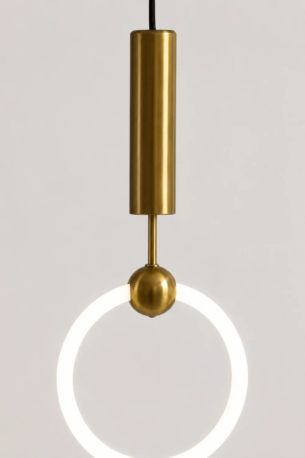 Cooley Modern Nordic Globe/Ring Metal/Glass Pendant Light, Gold - Lumpaz