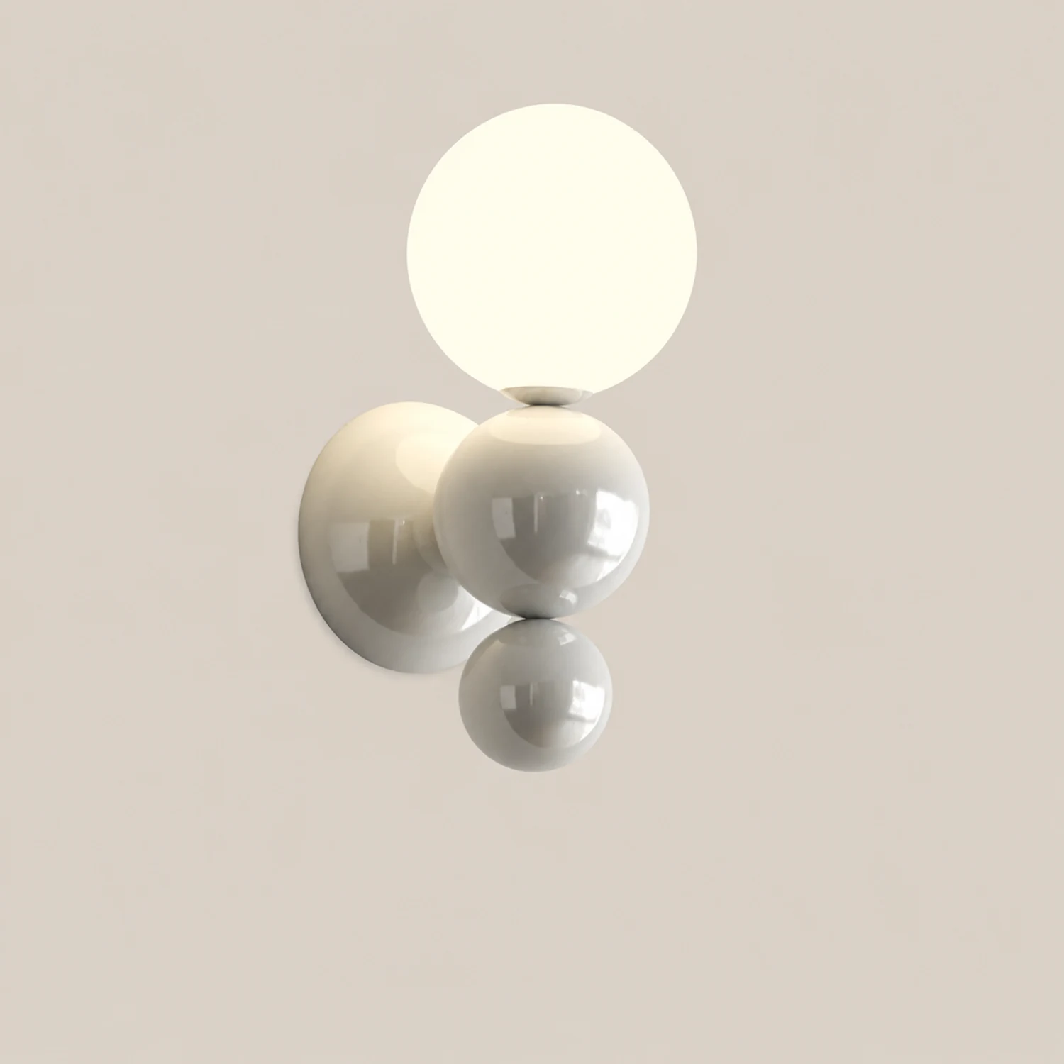 Valentina Modern LED Wall Lamp White Metal Bedroom Living Room - Lumpaz