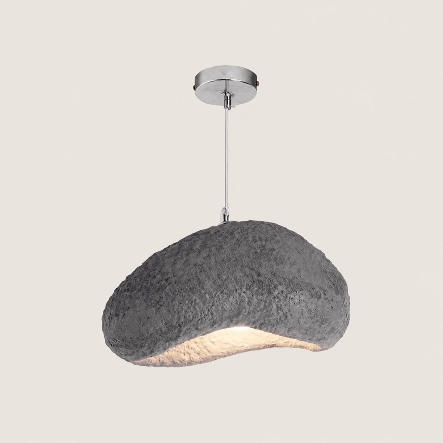 Byers Wabi Sabi Bread Shape Resin Pendant Light, 2 Color - Lumpaz