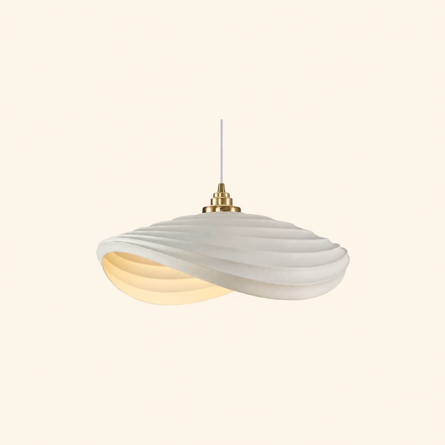 Renée Wabi-Sabi Minimalisme Ripple Pendant Light, Resin&Metal - Lumpaz