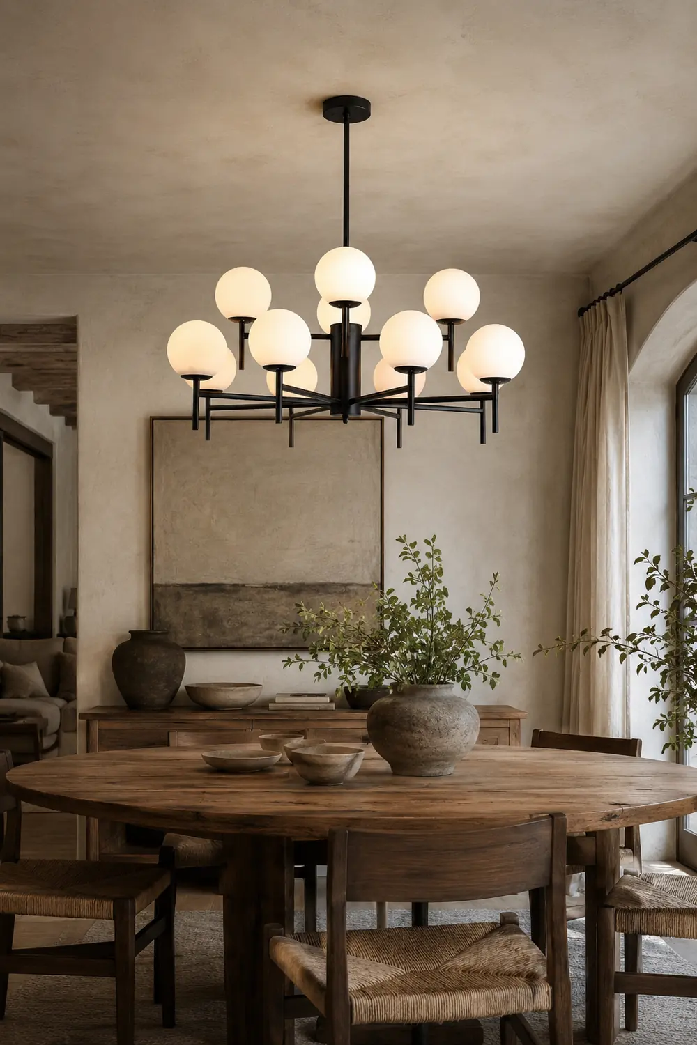 Alessio Modern Globe Bubble Metal/Glass Pendant Light, Gold/Black - Lumpaz