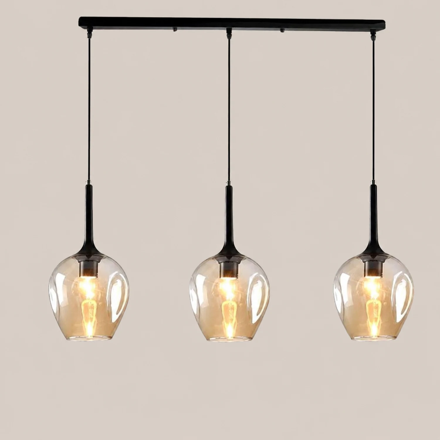 Hailie Modern Globo Glass Pendant Lignt, Clear/Amber/Blue/Gray/Smoke/Gray - Lumpaz