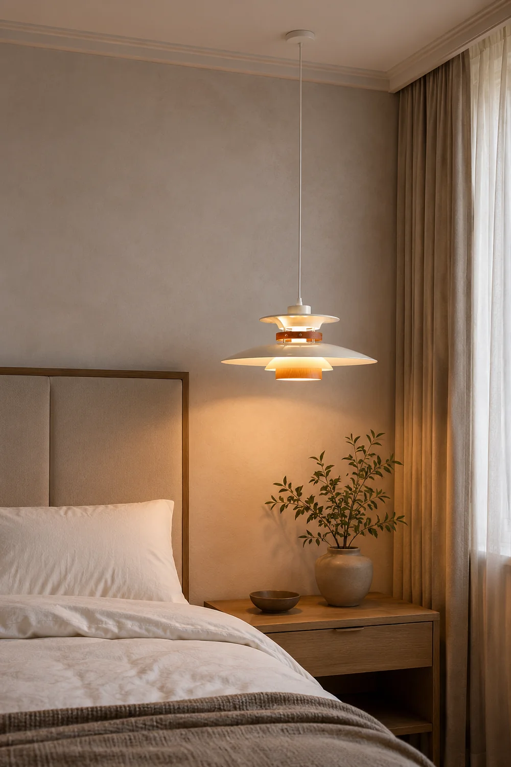 Morandi Unique Designer Metal Pendant Light, White - Lumpaz