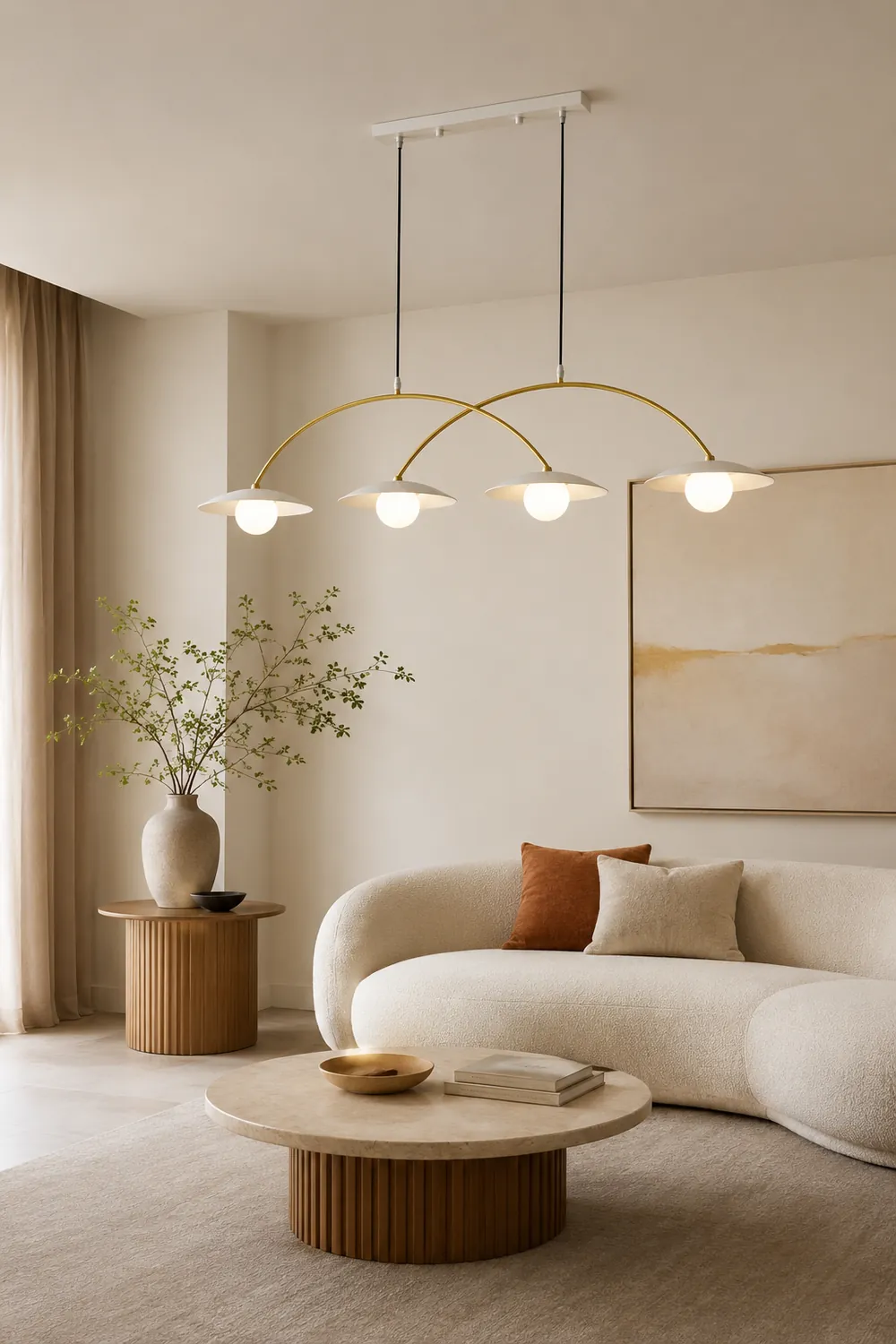 Carins Metal Cluster Pendant Light, 31.5"/46.8" - Lumpaz