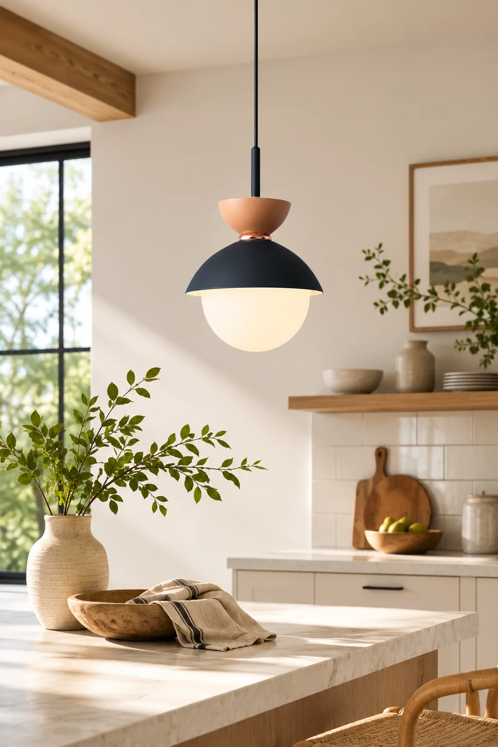 Morandi Nordic Minimalist Globe Pendant Light, Pink/Gray/Light Blue/Navy - Lumpaz