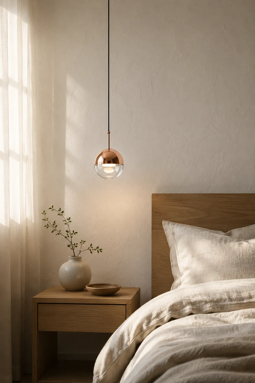 Valentina Modern Ball Metal/Glass Pendant Light, Gold/Rose Gold - Lumpaz