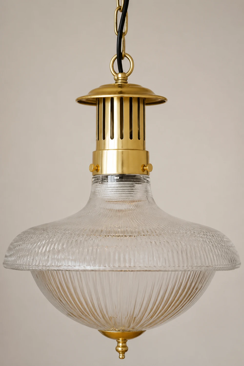 Alessio Vintage Industrial LED Pendant Light Glass Bedroom Kitchen - Lumpaz