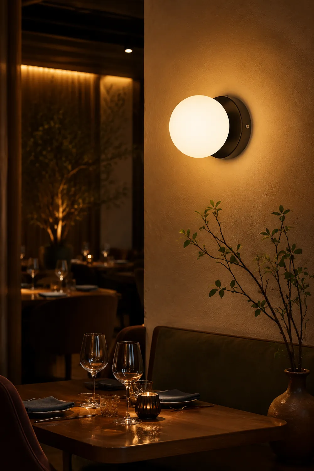 Valentina Modern LED Wall Lamp Black Metal Bedroom - Lumpaz