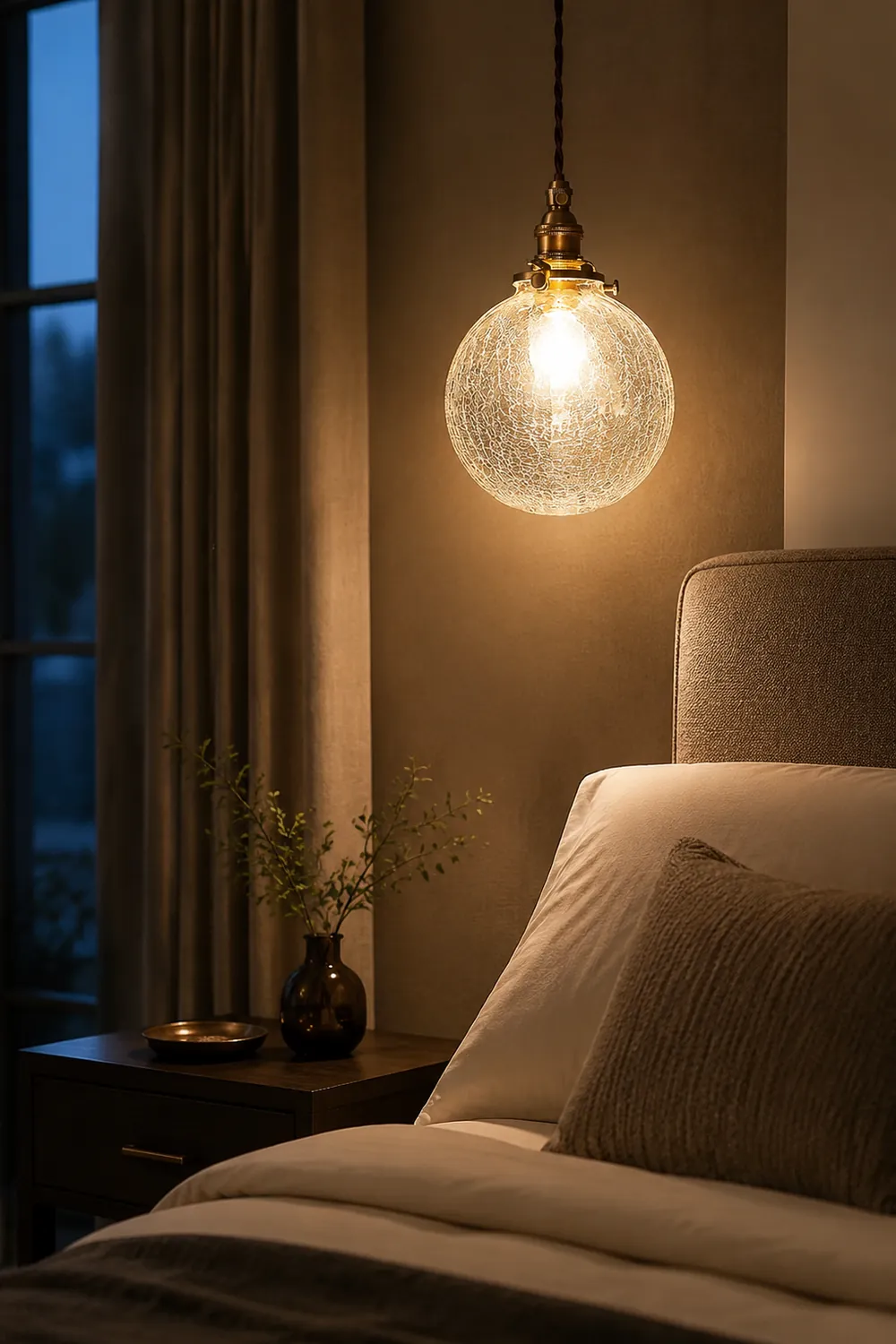 Hailie Retro Luxury Clear Glass Pendant Light - Lumpaz