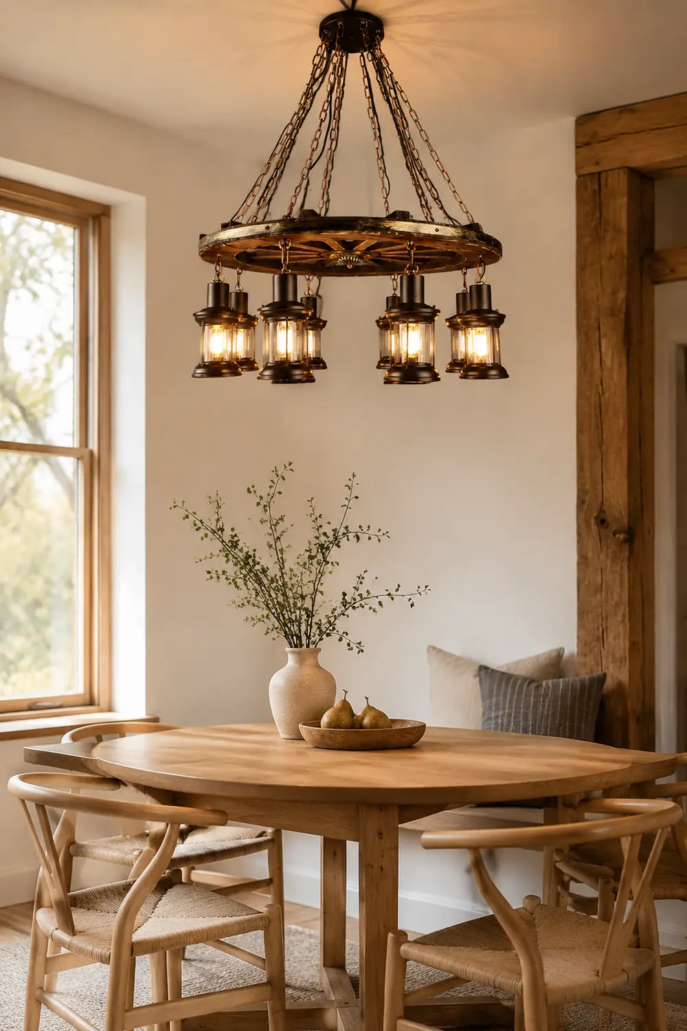 Austin Vintage Rudder Metal/Wood Pendant Light, Walnut - Lumpaz