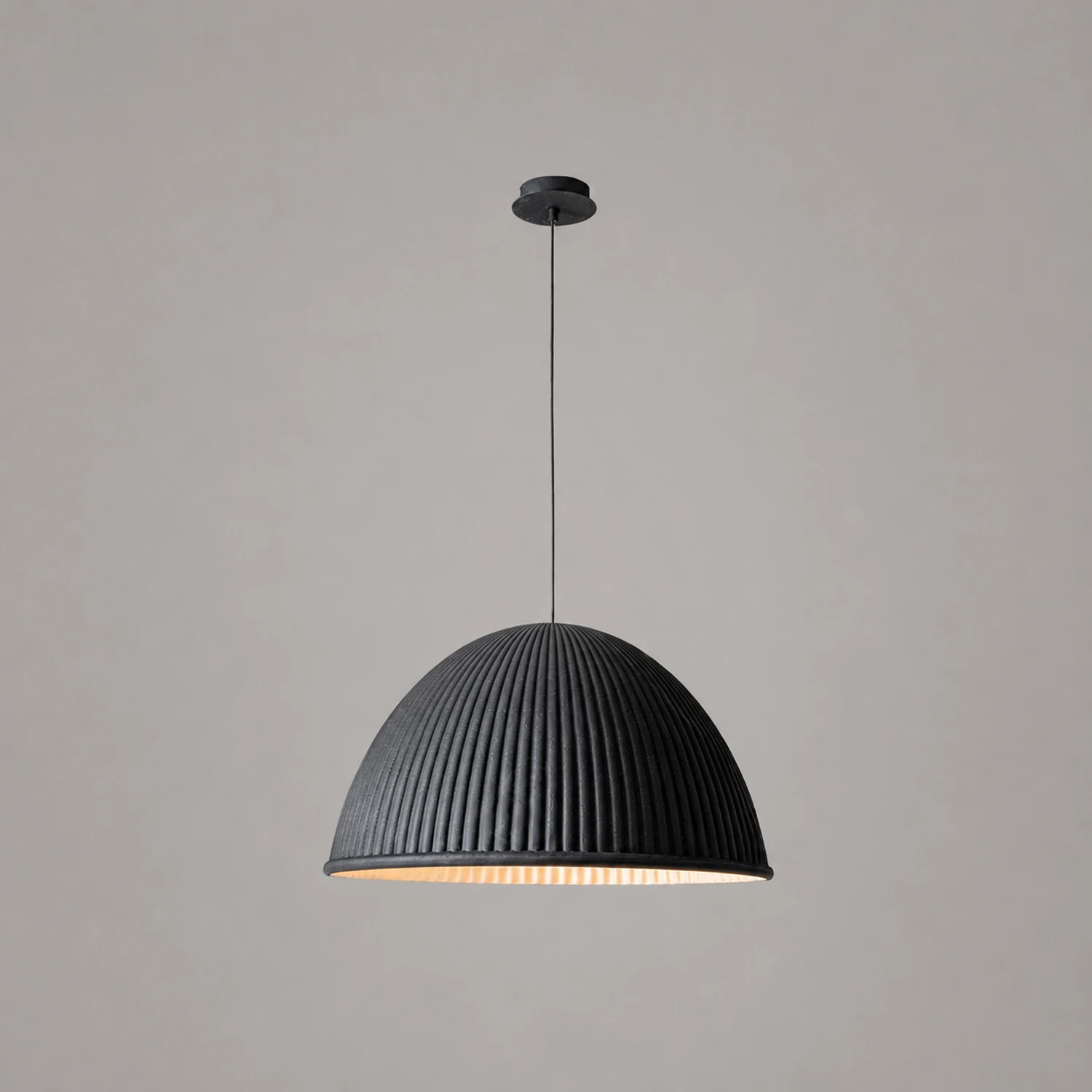 Morandi Modern Semi Resin Pendant Light, Gray/Black/White - Lumpaz