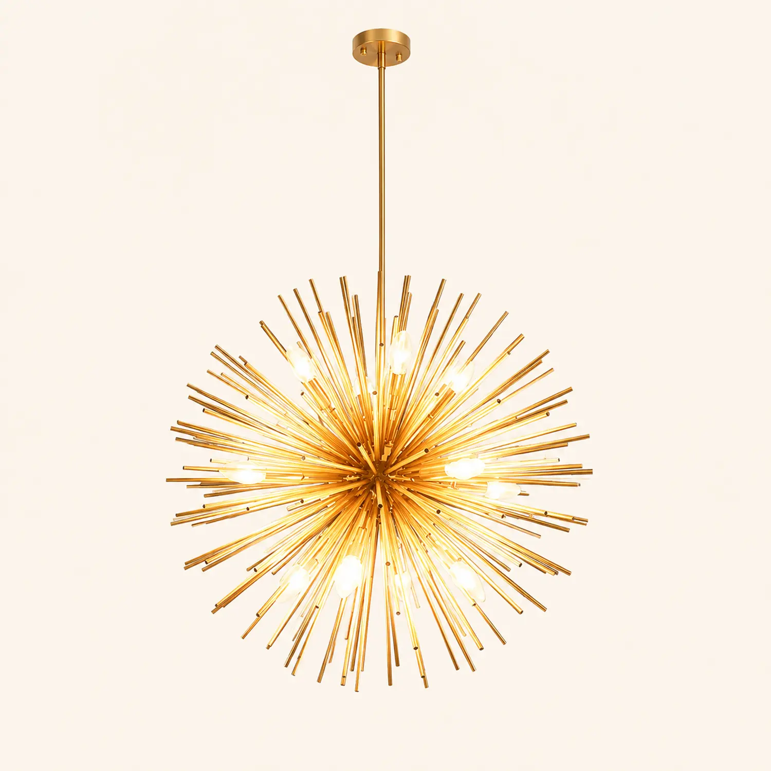Modern Designer Starburst Pendant Light, Gold - Lumpaz