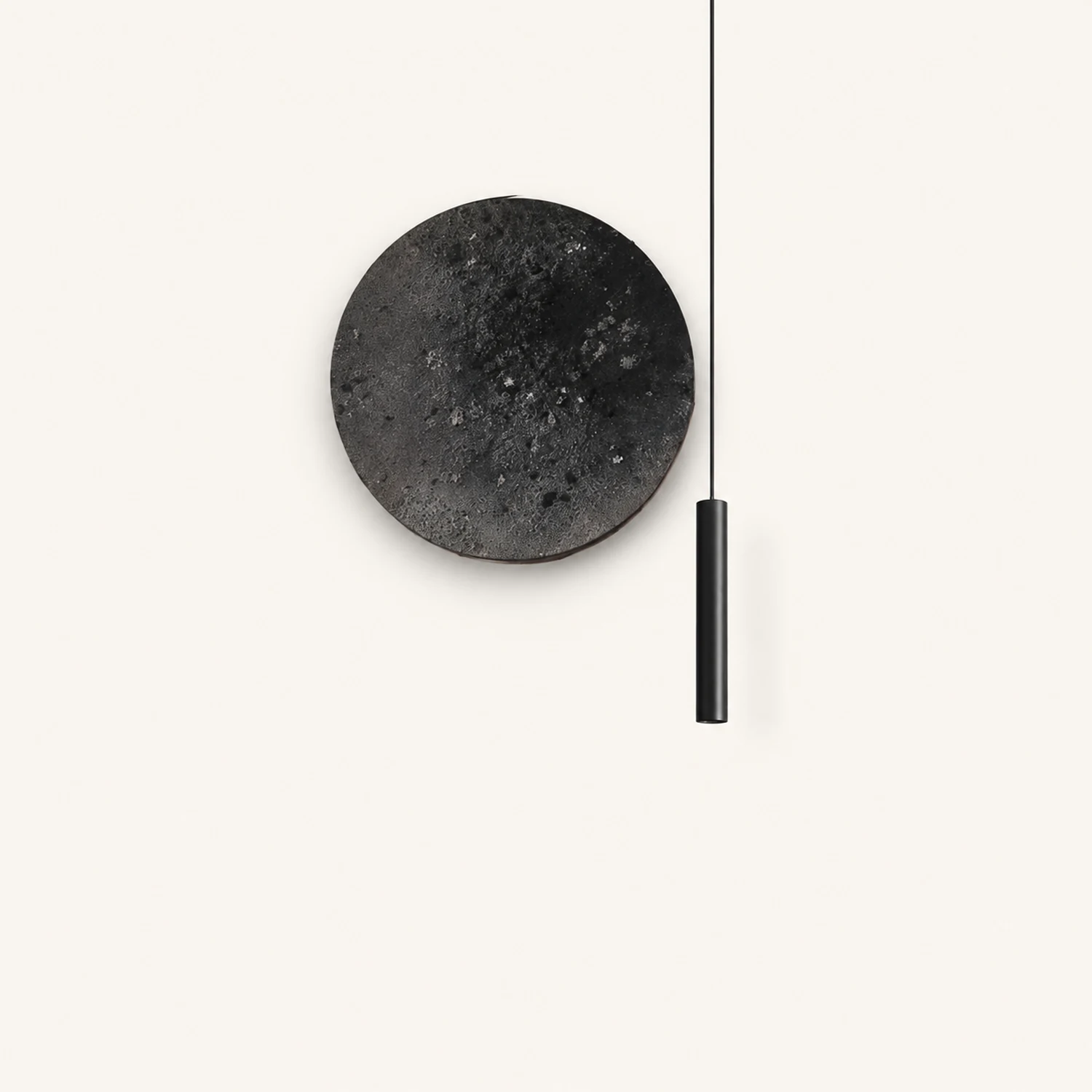 Edge Minimalist Cylinder Black Pendant Light, 9"/11" - Lumpaz