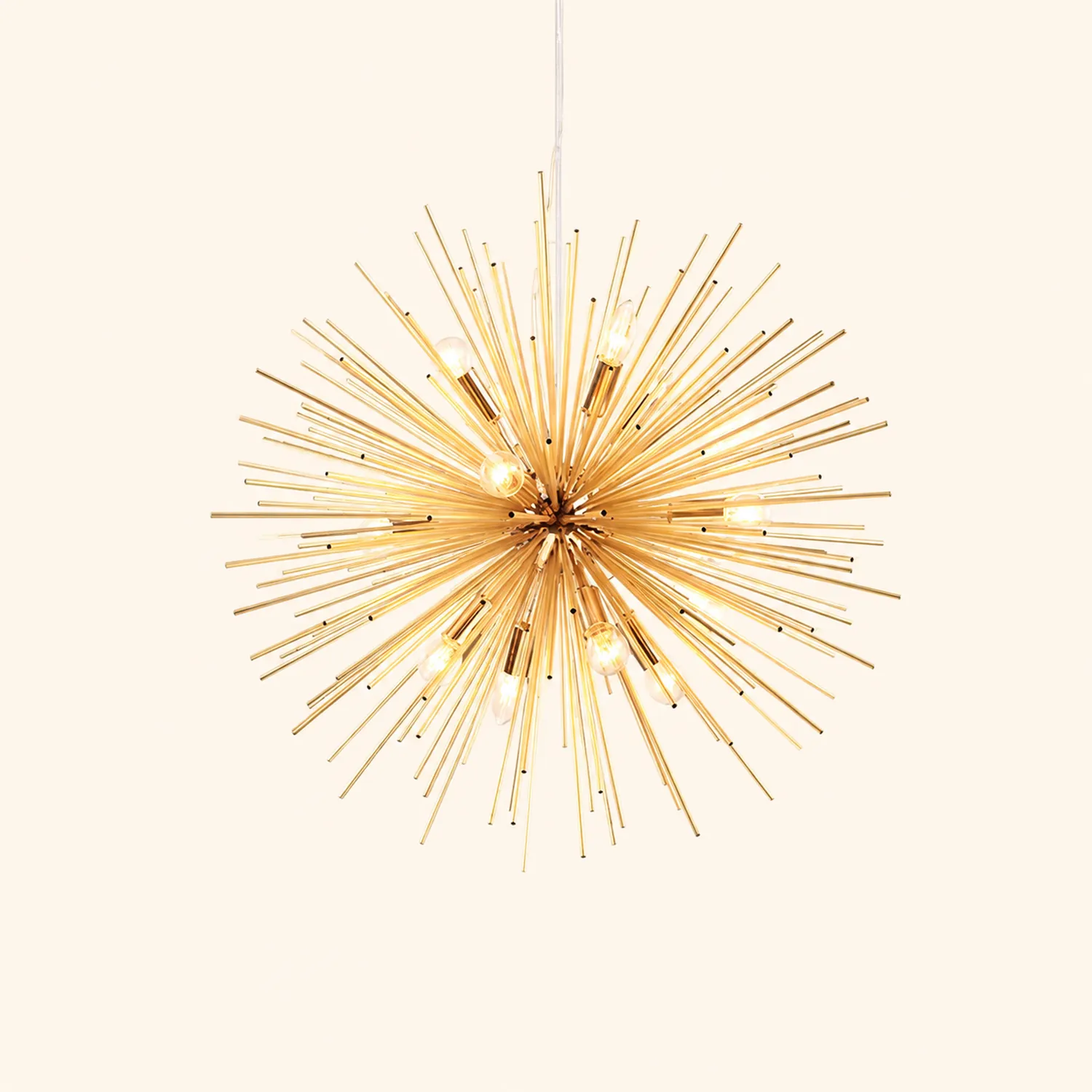 Modern Designer Starburst Pendant Light, Gold - Lumpaz