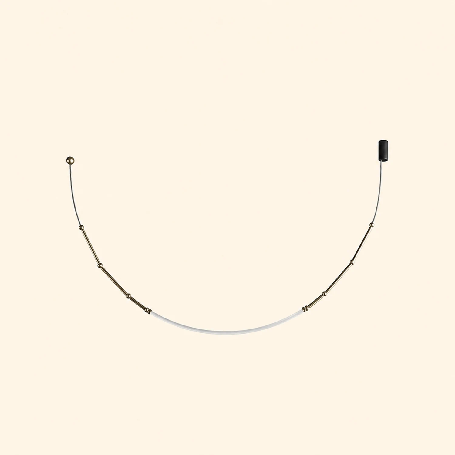 Edge Modern Linear Metal/Silicone Pendant Light, Black - Lumpaz
