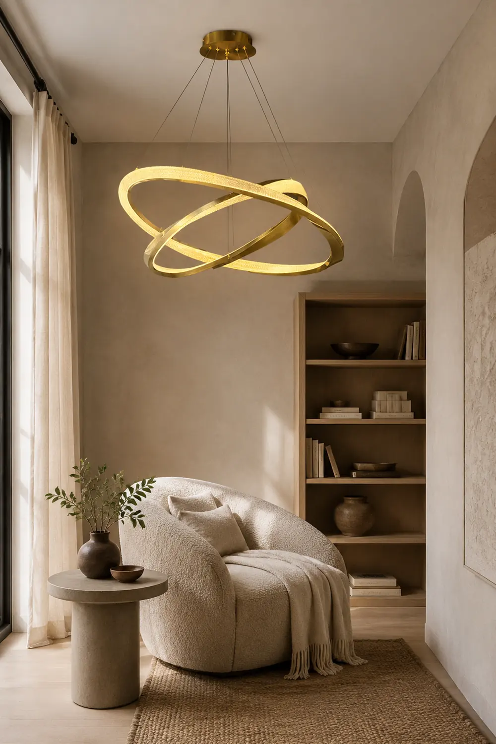 Kirsten Pendant Light, Aluminium & Arcylic, 1/2 Rings, 2 Color - Lumpaz