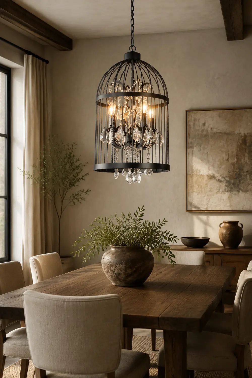 Cooley Designer Industrial Vintage Birdcage Pendant Light - Lumpaz