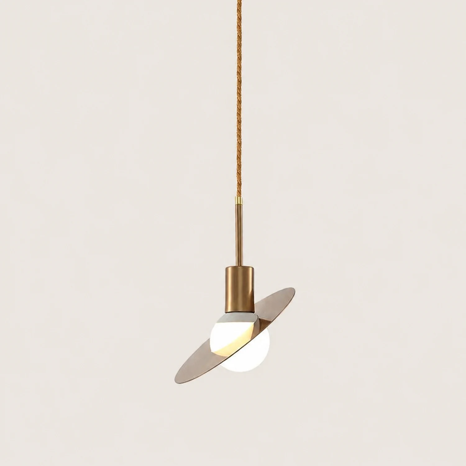 Cooley Modern Nordic Globe/Ring Metal/Glass Pendant Light, Gold - Lumpaz