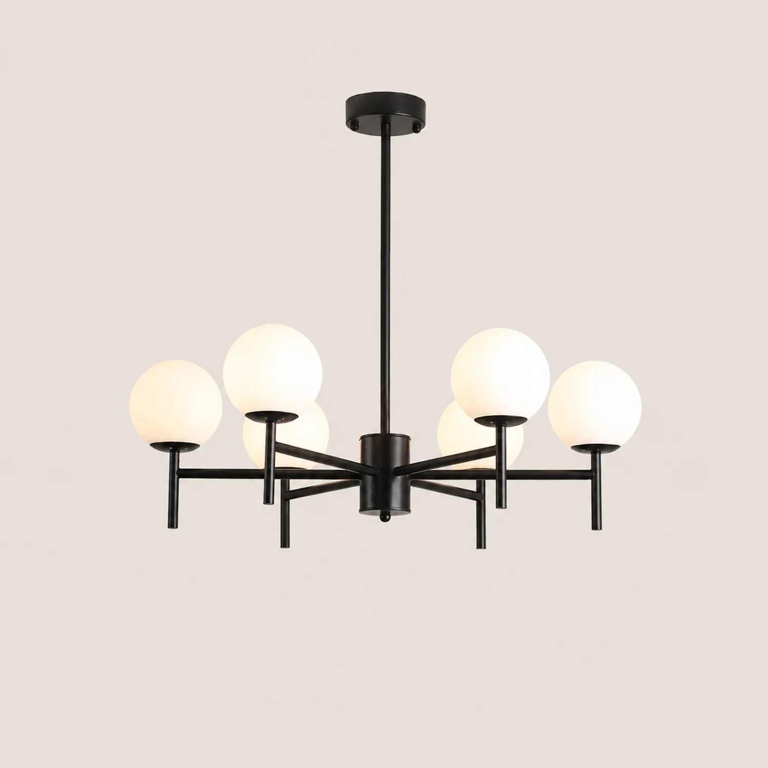 Alessio Modern Globe Bubble Metal/Glass Pendant Light, Gold/Black - Lumpaz