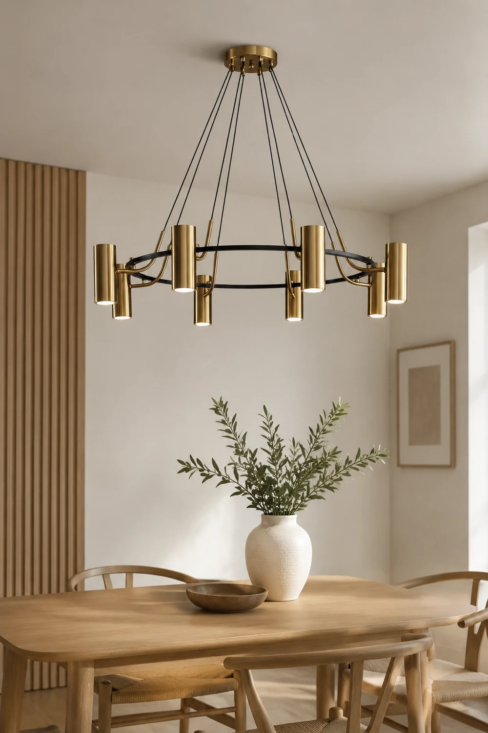Weiss Modern Spotlight Metal Pendant Light, Gold - Lumpaz