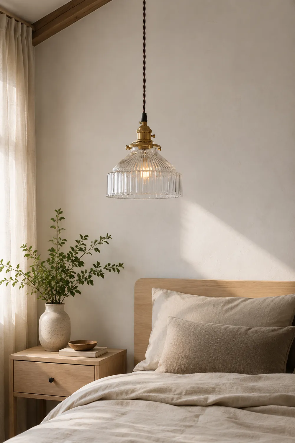 Cairns Pendant Light Dome Vintage, Glass, Brass/Black, Dining Room - Lumpaz