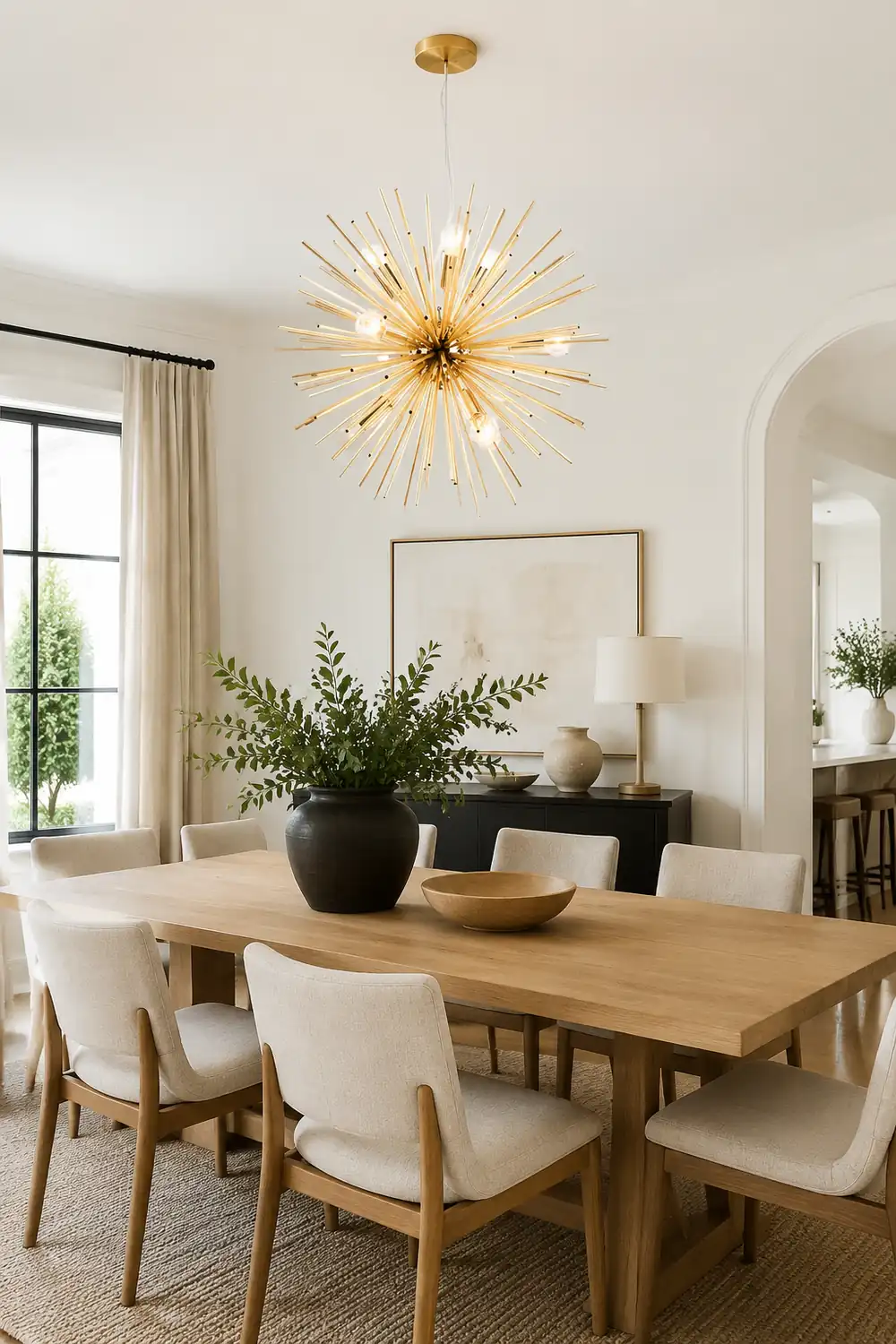 Lowry Modern Art Deco Sputnik Gold Pendant Light, Metal - Lumpaz