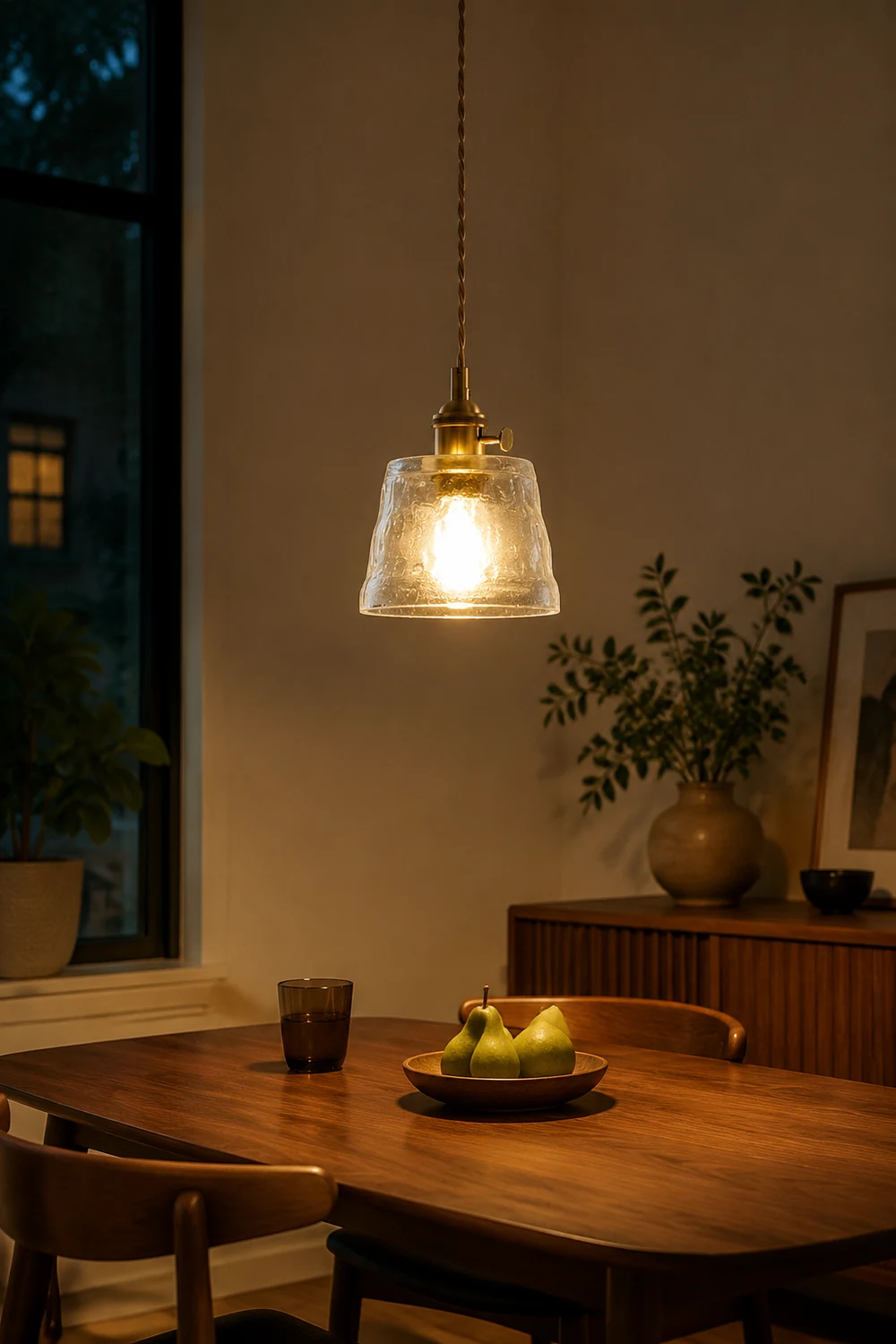 Hailie Modern Nordic Kitchen Island Glass Pendant Light, Brown/Green/Clear/Blue - Lumpaz