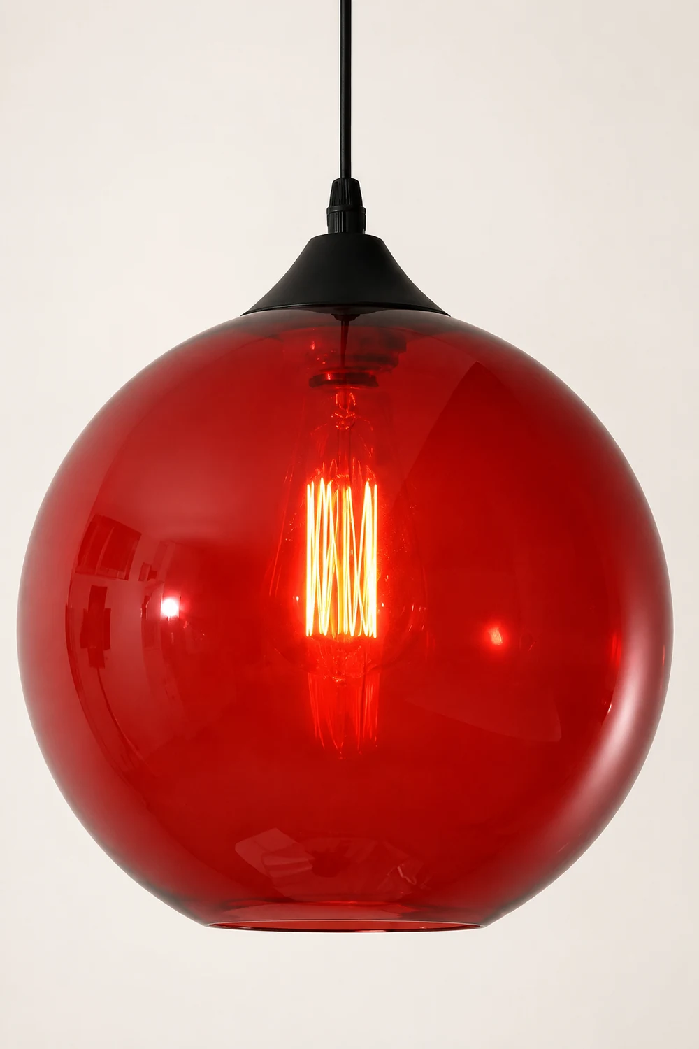 Hailie Modern Glass Globe Colorful Pendant Light - Lumpaz