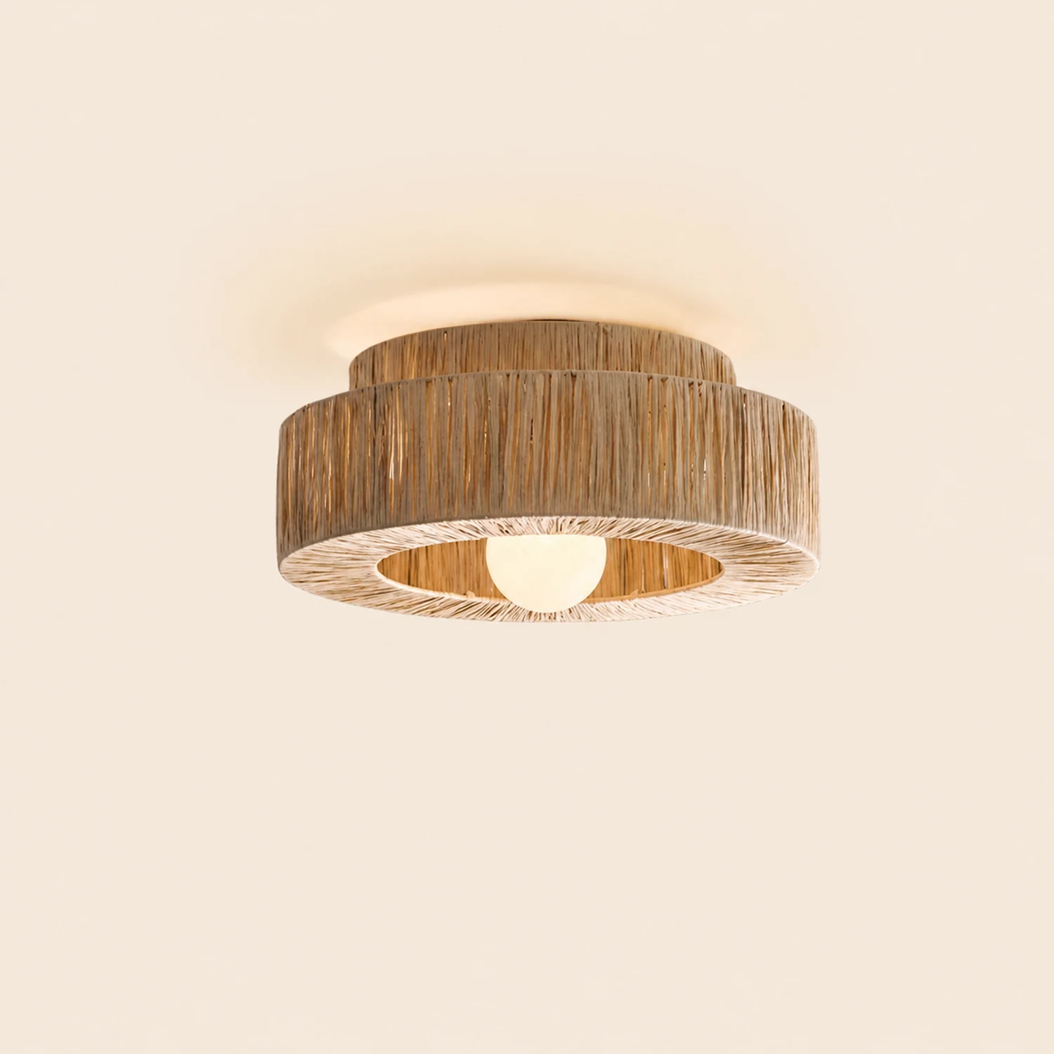 Muto Rustic Boho Rattan Pendant Light 3 Style Living Room - Lumpaz