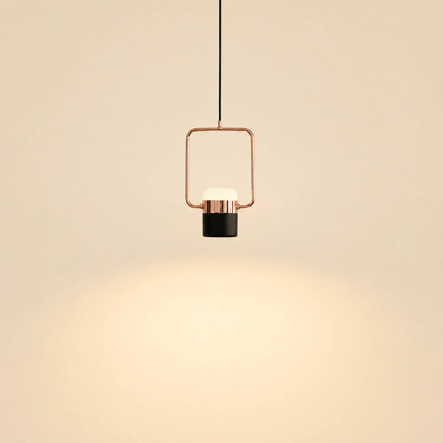 Cooley Modern Industrial Scandinavian Metal/Glass Pendant Light，White/Black - Lumpaz
