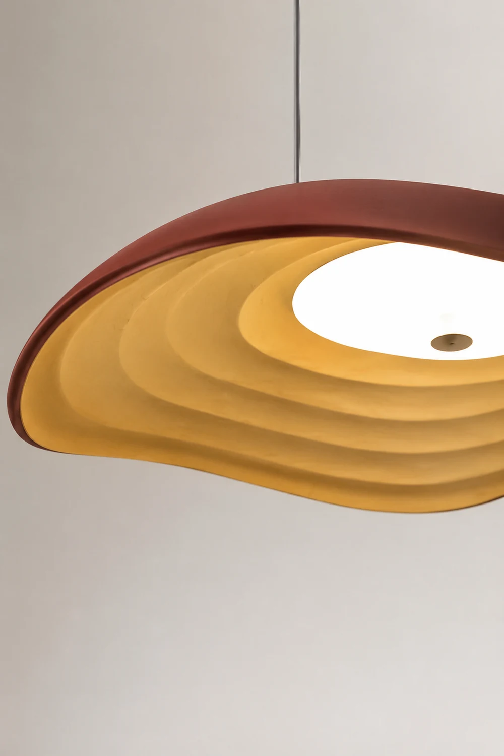Carins Wabi-Sabi Resin LED Pendant Light, White/Orange/Black - Lumpaz