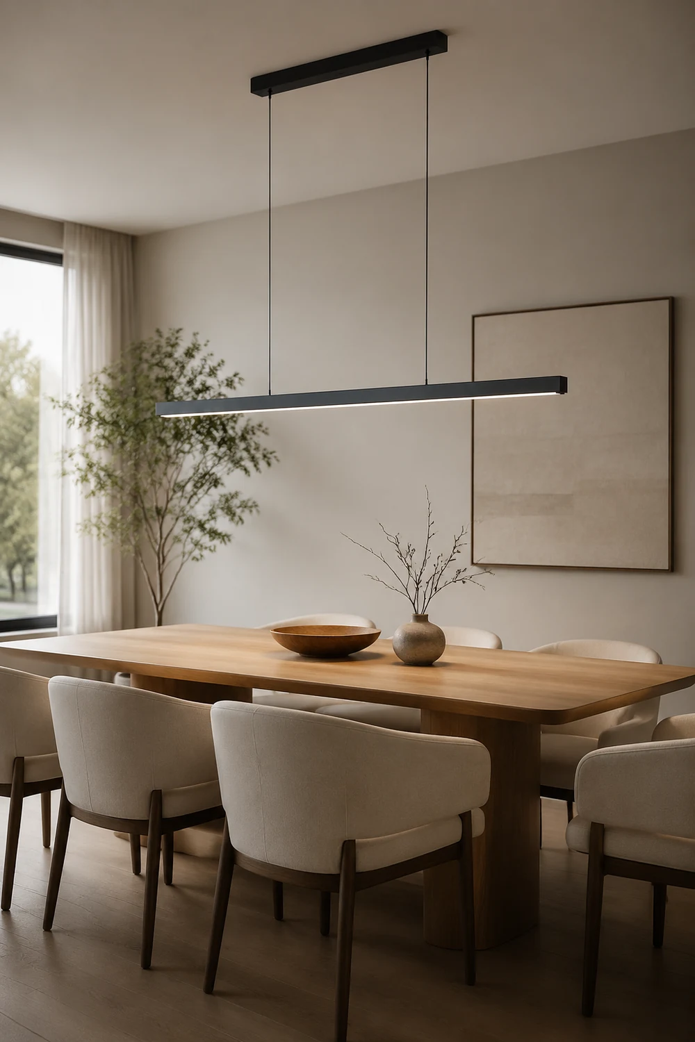 Edge Minimalist Pendant Light Linear Dimmable - Lumpaz