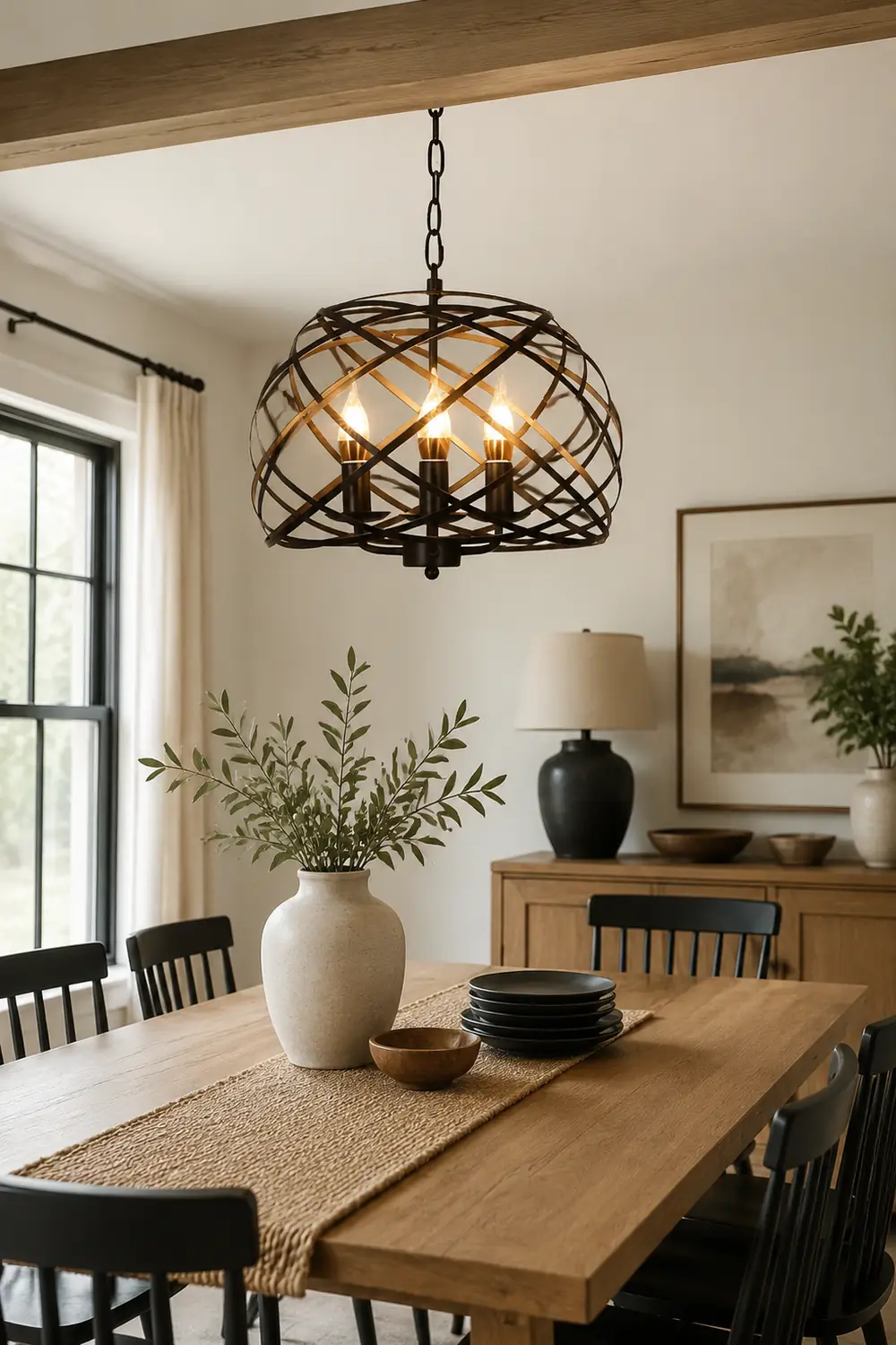 Alessio Vintage Retro Stylish Open Cage Candle Chandelier - Lumpaz
