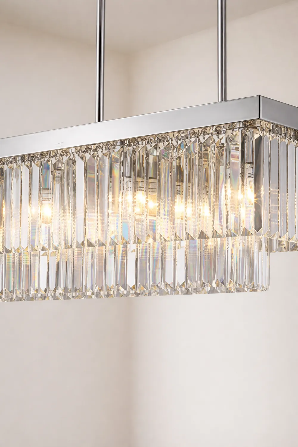 Marilyn Modern Art Deco LED Pendant Light, Crystal/Metal - Lumpaz