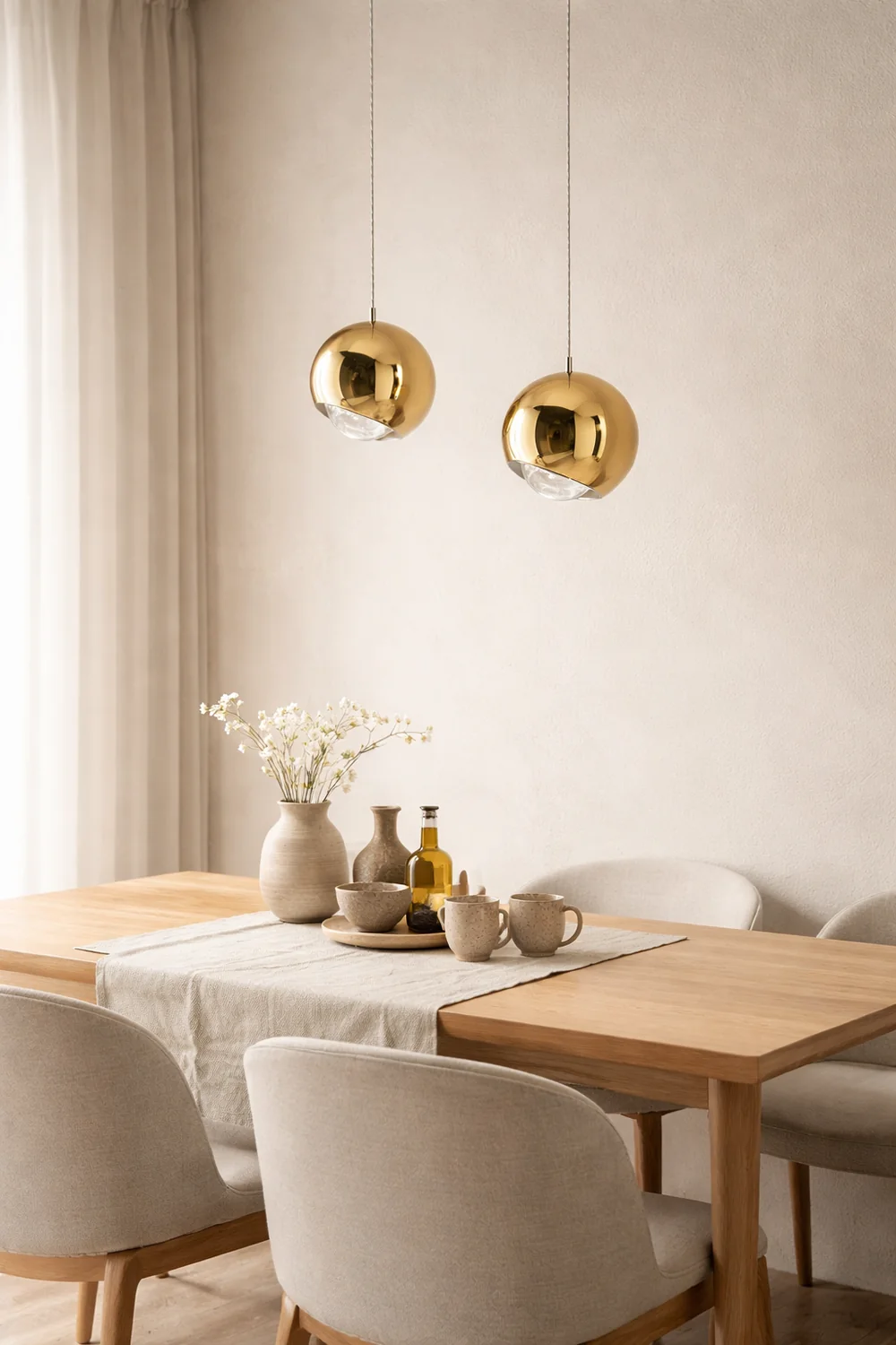 Valentina Modern Metal Ball Pendant Light, Silver/Gold - Lumpaz