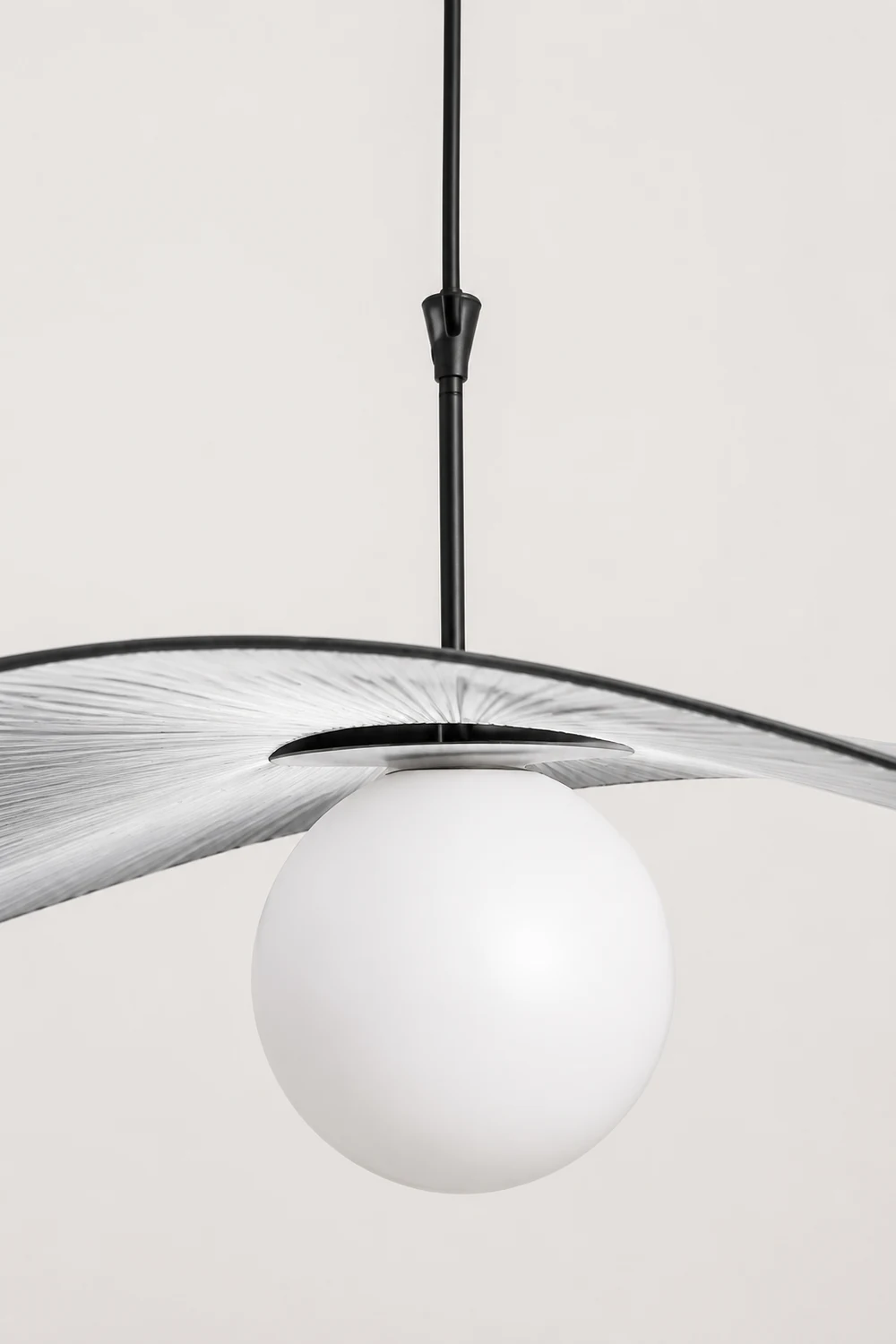 Modern LED Metal/Fabric Pendant Light Blue/White Living Room - Lumpaz