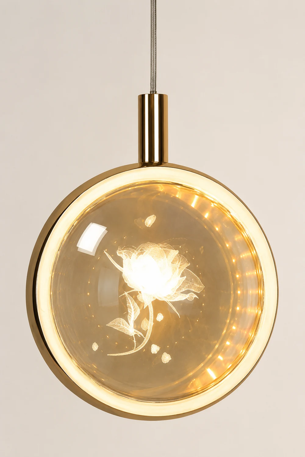 Kady Modern LED Pendant Light Crystal/Metal Living Room/Bedroom - Lumpaz